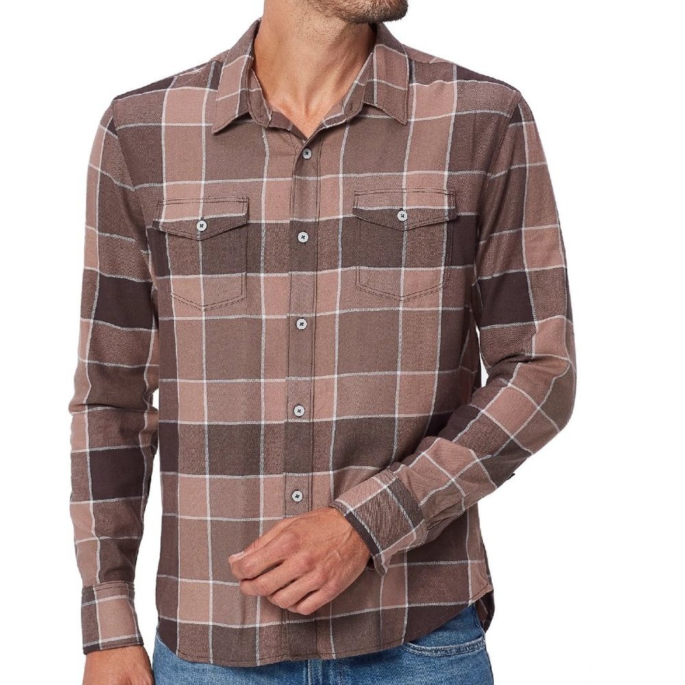 PAIGE Everett Plaid Flannel Button-Up Shirt